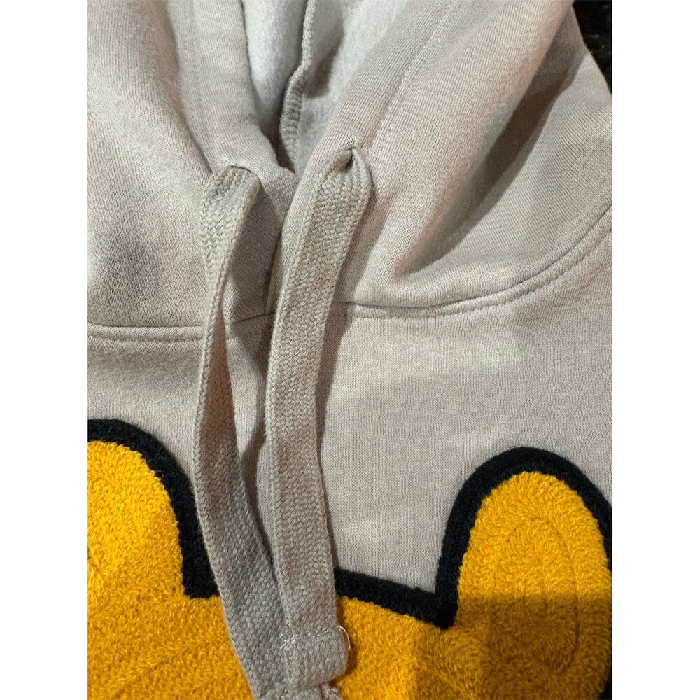 Disney Winnie the Pooh Hoodie Unisex Size L Beige Pullover Embroidered - Picture 7 of 10